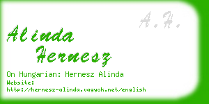 alinda hernesz business card